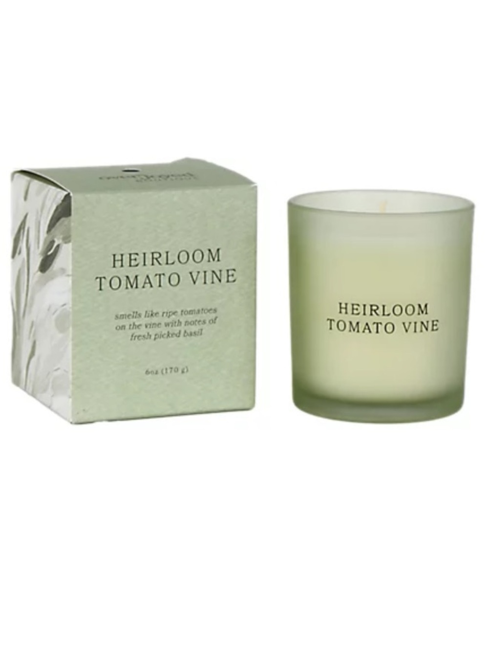 Heirloom Tomato Vine Scented Candle - with notes of fresh picked basil
